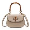 Bamboo bag women's new retro shoulder saddle bag premium texture niche simple messenger bag