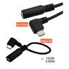 Micro USB to 3.5mm Jack Audio Adapter Cable Right Angled Micro USB Male Cord