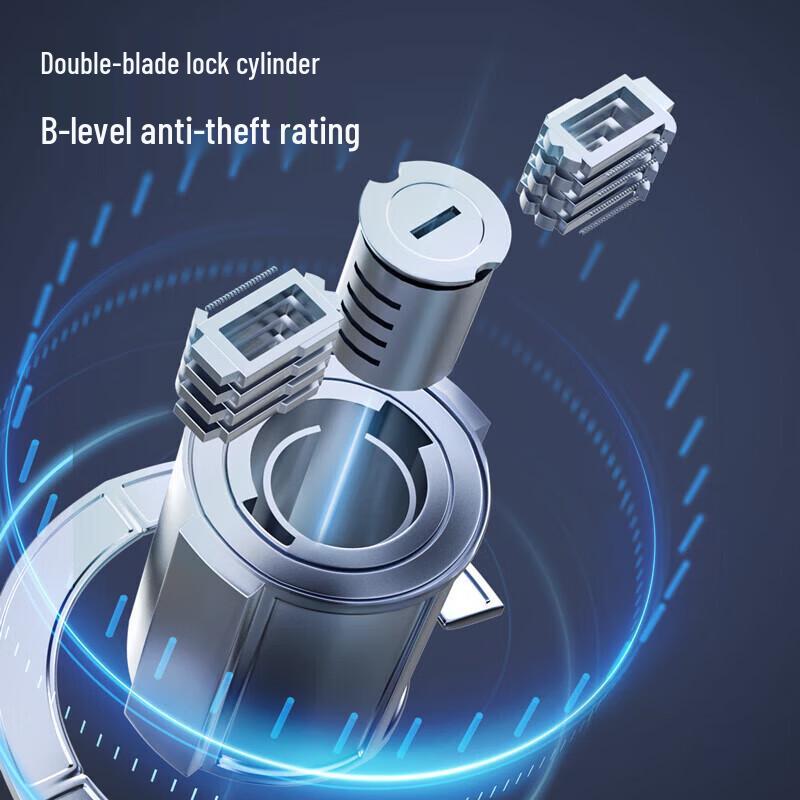 Deli U-Shaped Glass Door and Bicycle Key Lock