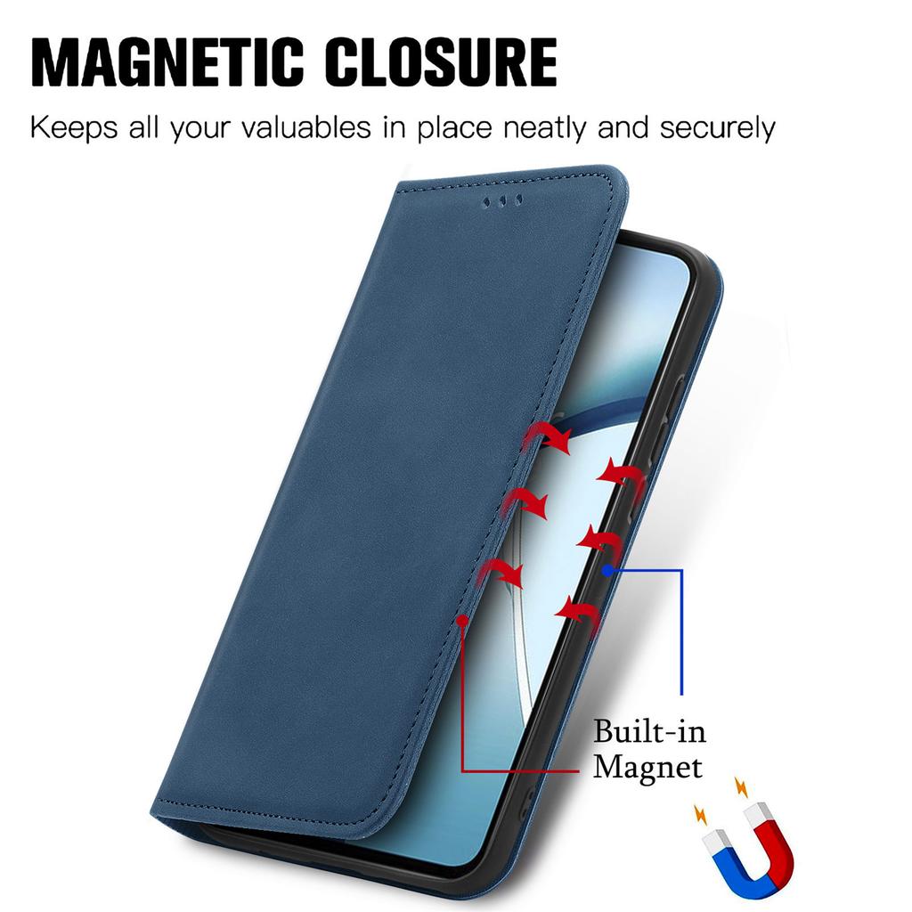 For Xiaomi Redmi Note 14 4G (163.25mm) Leather Case with Card Holder Magnetic Absorption Phone Cover
