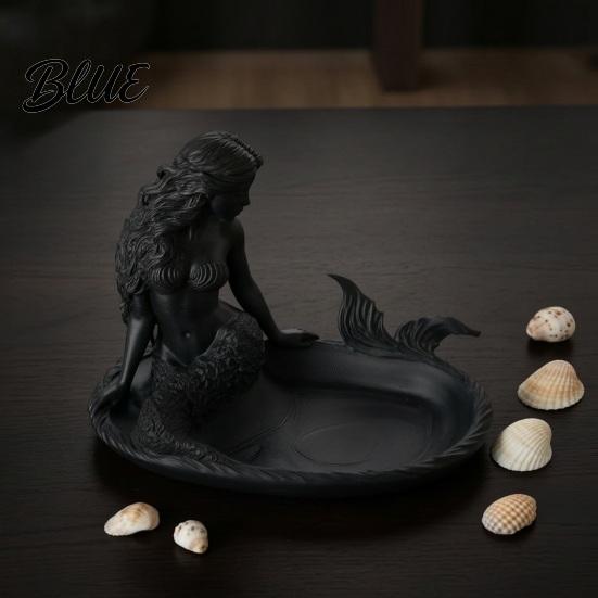 Bedroom Vanity Accessories 3D Printed Mermaid Jewelry Tray Vintage Rings Earrings Necklaces Organizing Display Tray Dish Decorative Trinket