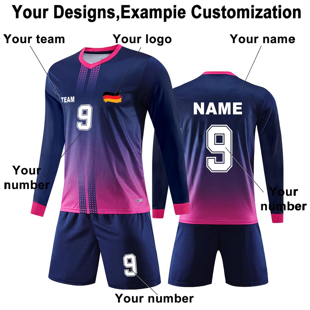 Personalised Shirts Kit Mens Girls With Name Number Custom Football Jerseys For Boys Training Suit