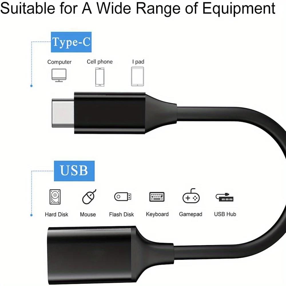 USB C OTG Adapter Type C Male To USB3.0 Female Converter USB To Type C Adapter with Functionality for Smartphones and Tablets 3