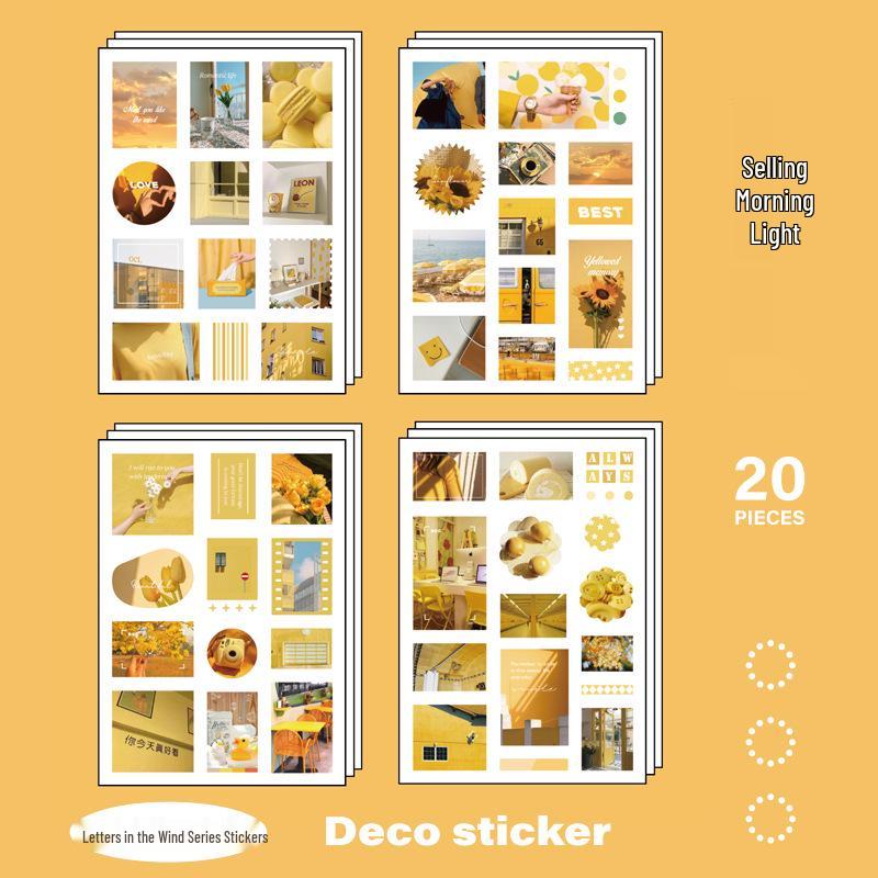 

Zaomo Letters in the Wind Sticker Book for Journal Decoration - DIY, 6 Styles