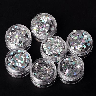 Silver Star & Diamond Glitter Sequins for DIY Nail & Eye Makeup