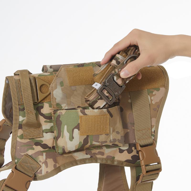 Adjustable Large Dog Harness Leash Set Tightness Strong Reflective Dog Tactical Vest Double Use Leash Medium Dog Accessories