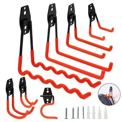 Heavy Duty Metal Hook Garage Organizer Wall Mount Bicycle Hanger Hooks Wall Mount Anti-slip Storage Hook for Ladders Garden Tool
