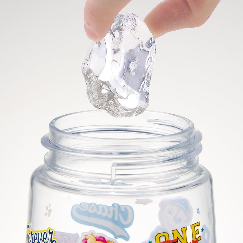 Skater Kids Straw Water Bottle Clear 480ml One-Touch Paw Patrol PDSH5-A