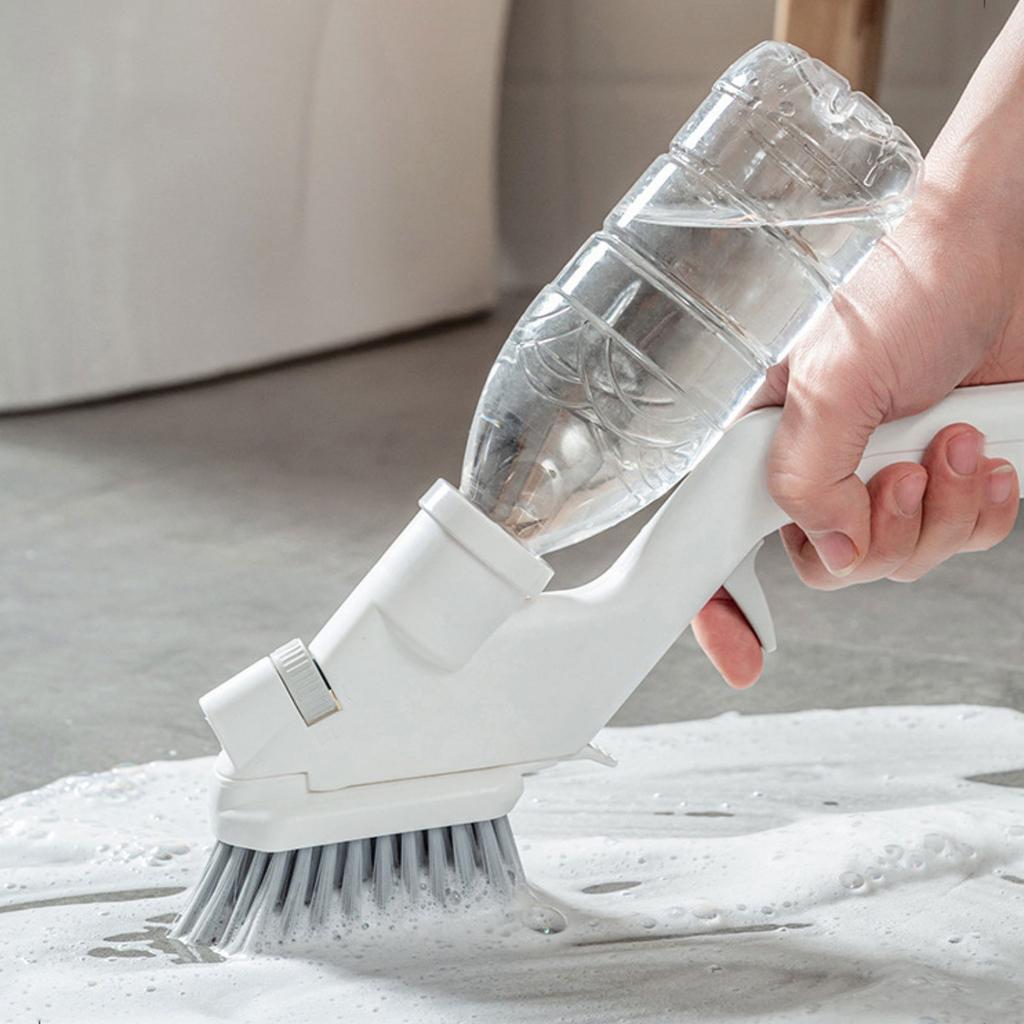 Multifunctional Press Water Spray Cleaning Brush Kitchen Stove Sponge Brush Wall Tile Brush Glass Wiper Brush