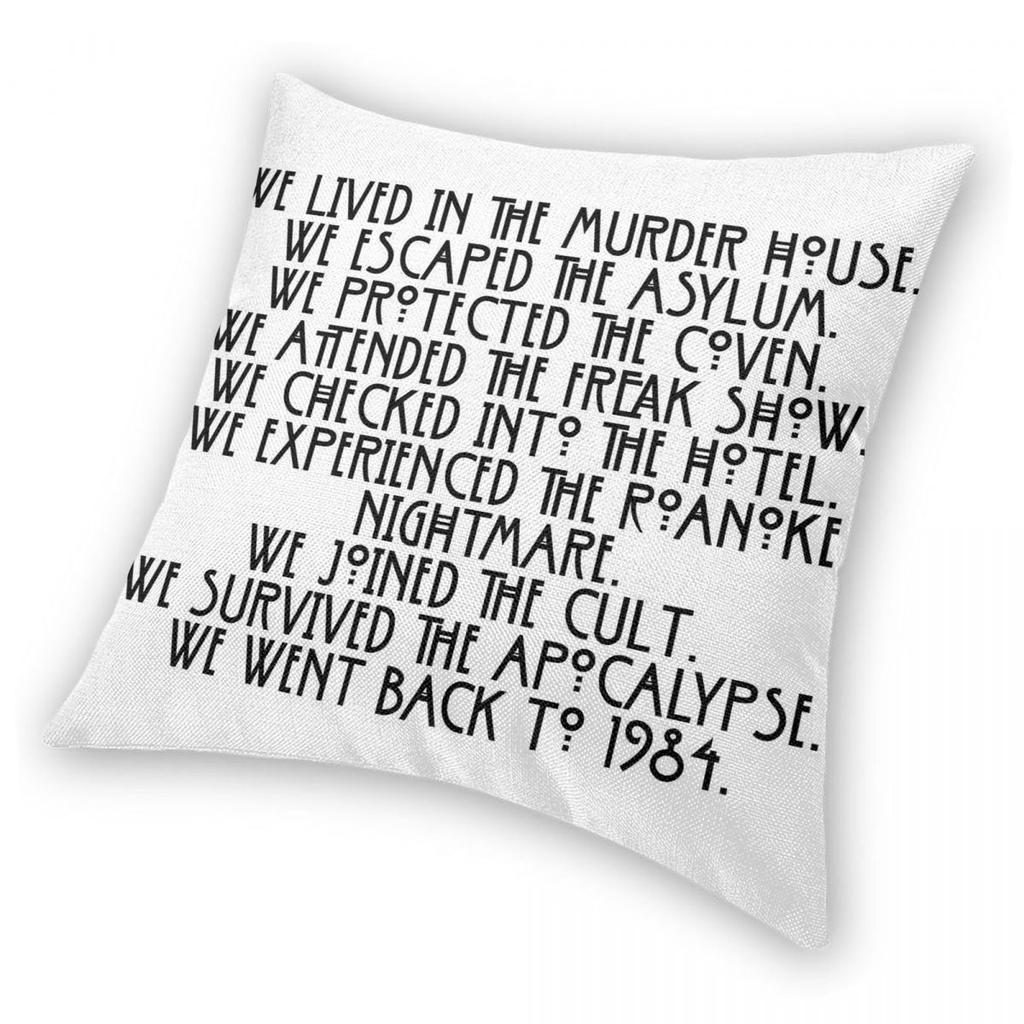American Horror Story Seasons Square Pillowcase Polyester Linen Velvet Creative Decor Throw Pillow Case Seater Cushion 45X45