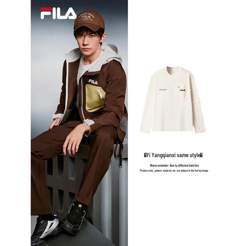 FILA Men s Layered Look Knit Long-Sleeve T-Shirt L
