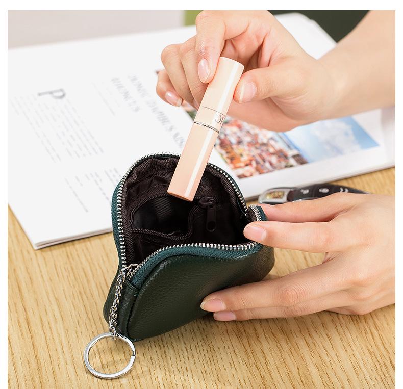Ultra-Thin Soft Leather Mini Coin & Key Earphone Pouch for Ladies