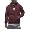 Jordan Logo Print Washed Knit Hoodie Men Tops Cherrywood-Red DR3088-680
