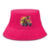Bucket Hat With Dinosaur Monster Trunk Print , Fisherman Hat Summer Trendy Foldable Beach Cap