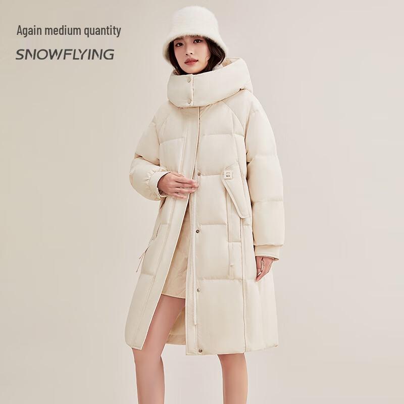 SNOWFLYING Women's Mid-length Loose Fit Thick Duck Down Jacket