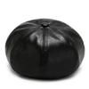 Women's Autumn/Winter Korean-Style PU Beret: Trendy Solid Color Octagonal Hat