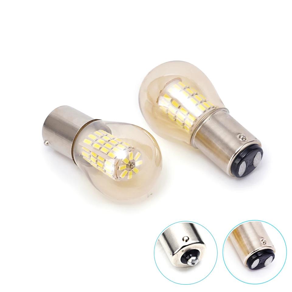 1x Tea Brown Glass P21w Led 1157 1156 Super Bright Car Light Bulb Ba15s Bay15d Sinal Lamp 12V 24V Drop Shipping Supported 1156 ba15s P21W белый