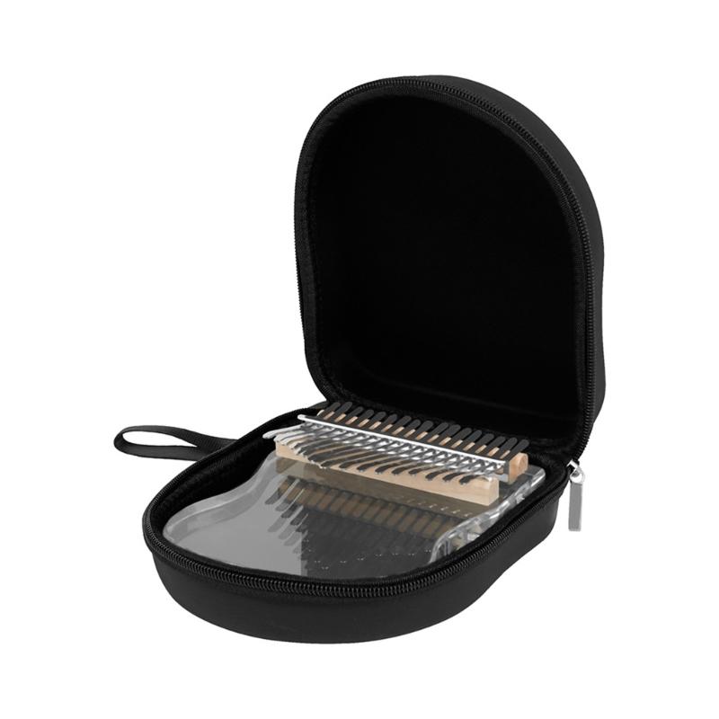 Portable 17 Keys Mini Kalimba Piano Clear Crystal Finger Piano Thumb Piano Musical Instrument Christmas Gift for Kids