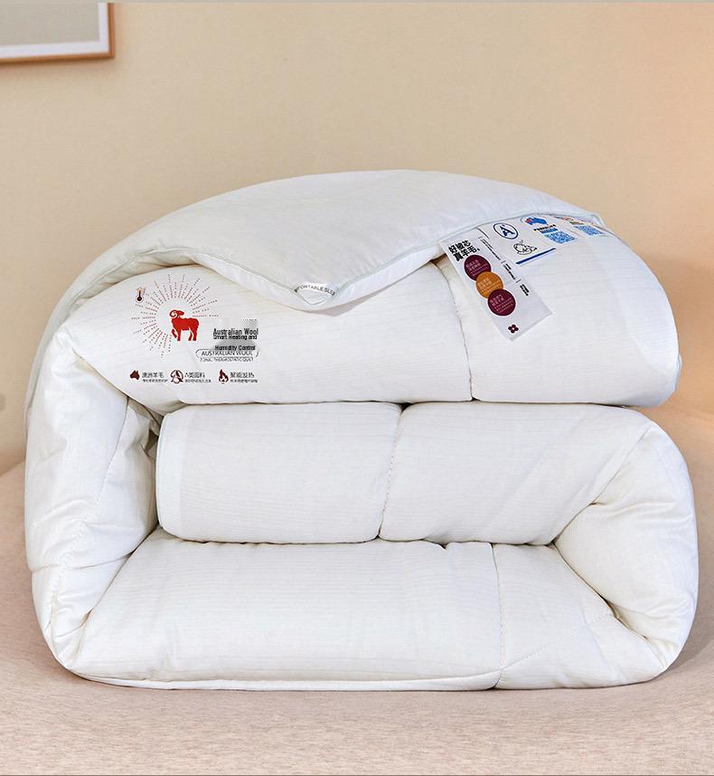 Class A Thickened Winter Quilt: 80S Jacquard Australian Wool, Pure Cotton, & Cashmere