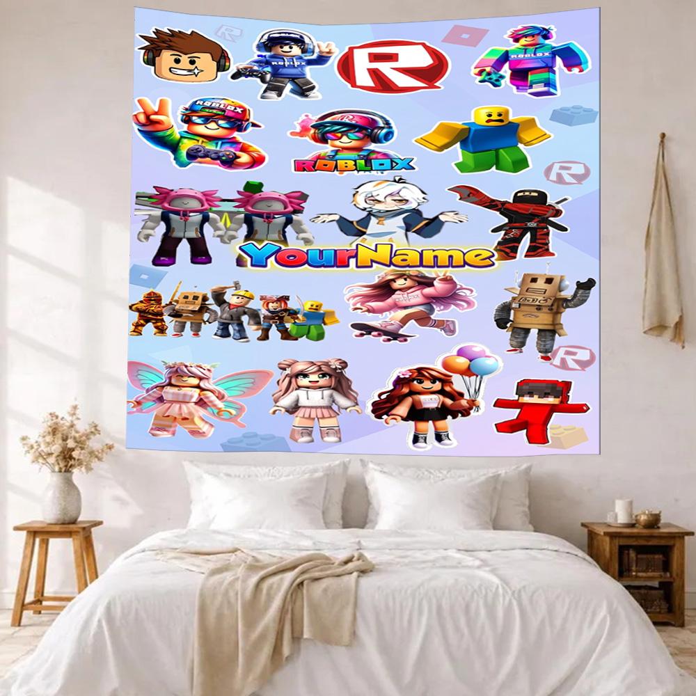Roblox Custom Your Name Wall Decor Tapestry Art For Pet Memorial Birthdaywedding Party Backdrop Family Gift