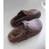 Premium Sense Retro Belt Buckle Boken Half-drag Girl 2025 New Velvet One-pedal Bag Head Fluffy Cotton Slippers