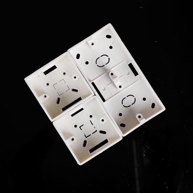Cutie de joncțiune dublă PVC86 ignifugă pentru montaj aparent pentru întrerupătoare și prize de perete