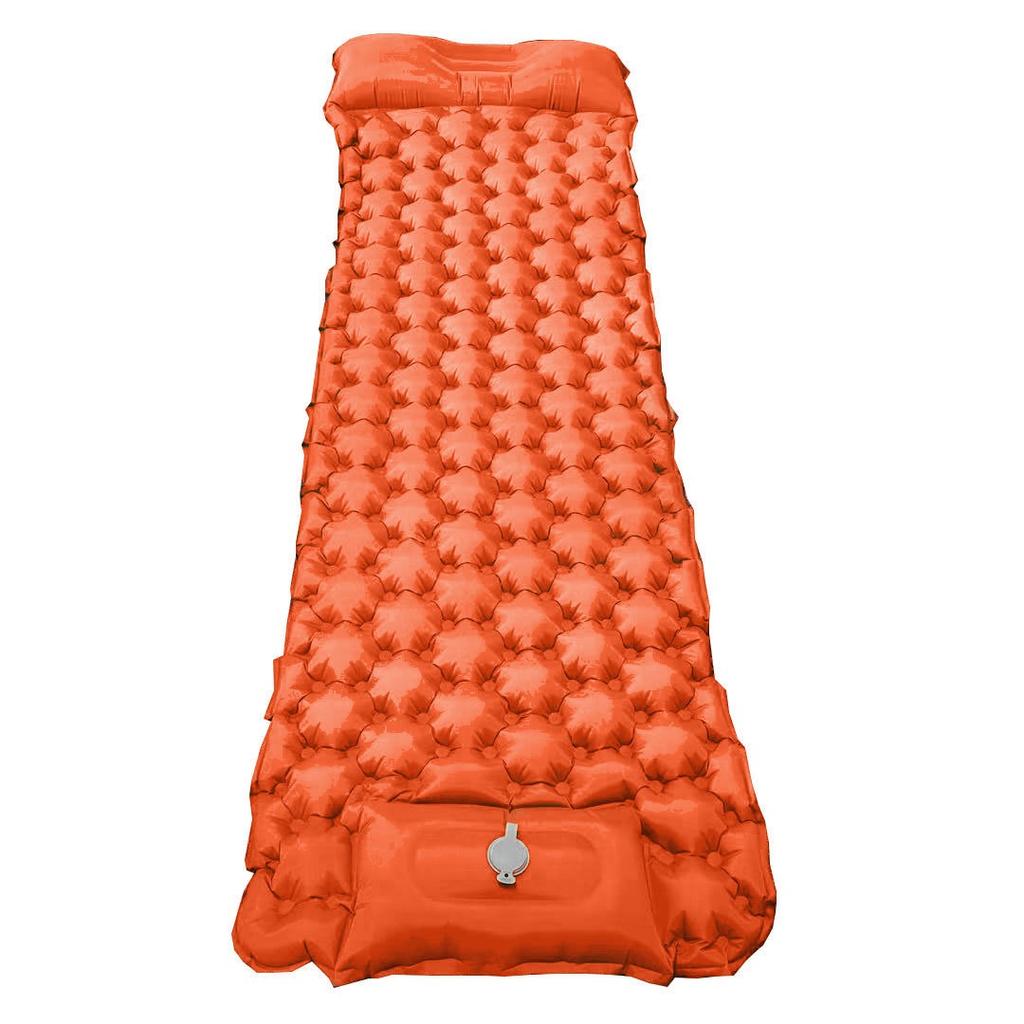 40D Nylon Waterproof Ultralight Summer Air Mattress with Built-in Pump Compact Foldable Sleeping Pad for Hiking Camping