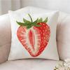 Strawberries Cute Food Pillow Case Pillowcase Doublesided Printed Sofa Cushion Bedroom Headboard Pillow