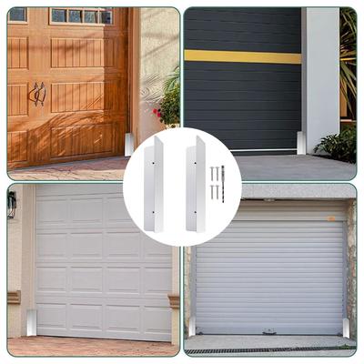 Universal Fit Garage Door Sealing Protectors Set Pack of 2 Stainless Steel Weather Resistant for Most Door