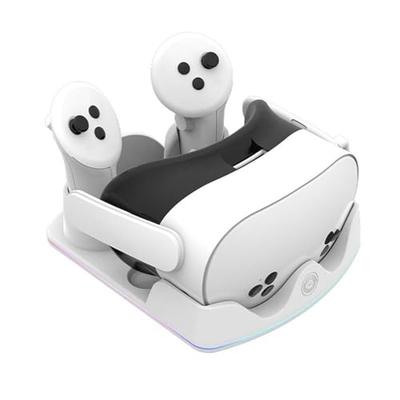 LICHIFIT VR Headset Charging Stand for Quest 2/3/3S, Multi-Function Storage, LED Indicator, Type C Charger, Fast Charging, Host Storage, Controller St