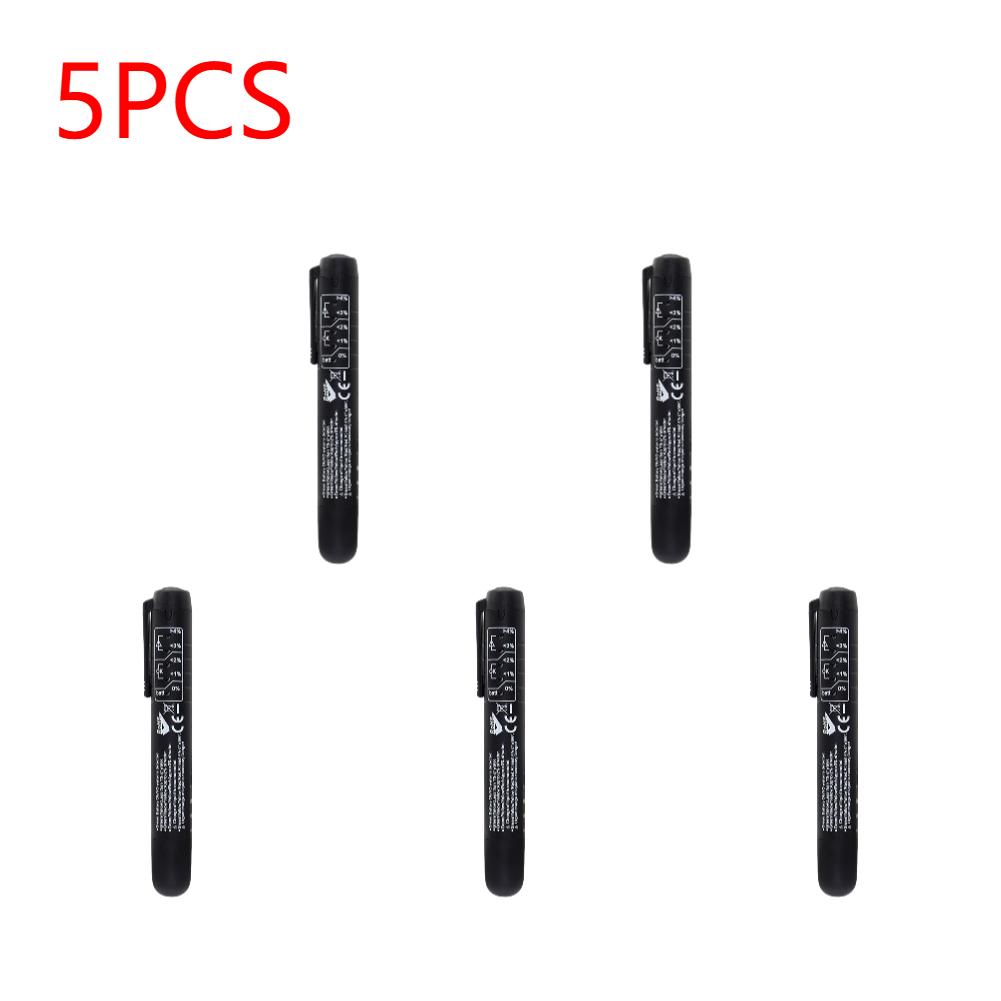 1-5Pcs Mini Brake Fluid Tester Pen 5 LED Car Auto Vehicle Tools Diagnostic Tools for Dot3 Dot4 Dot5 Brake Fluid Testing Tool