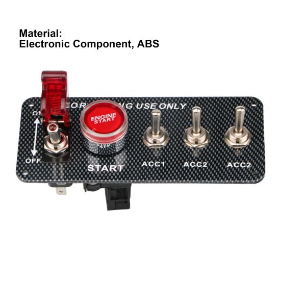 Ignition Switch Universal 12V Car Engine Start Push Button Direct Replacement for Racing Car