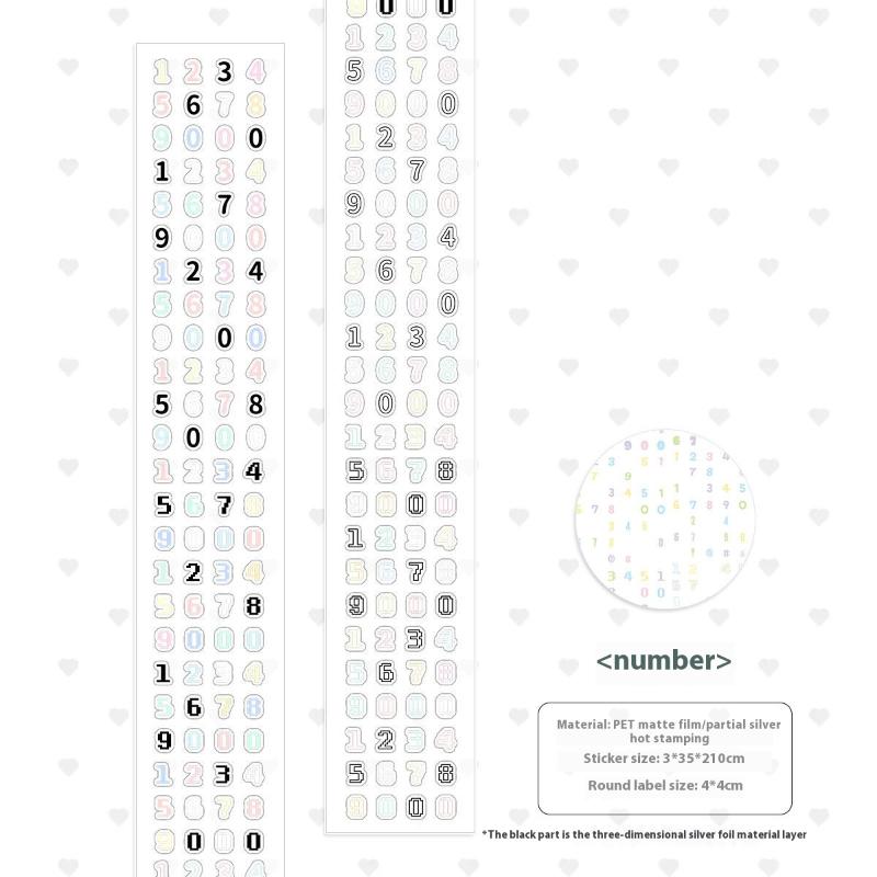 Alphabet Star Clover Fish Cake Tape PET Sticker INS Style DIY Decorative Tape Planner Diary Ledger Decoration Supplies Scrapbook