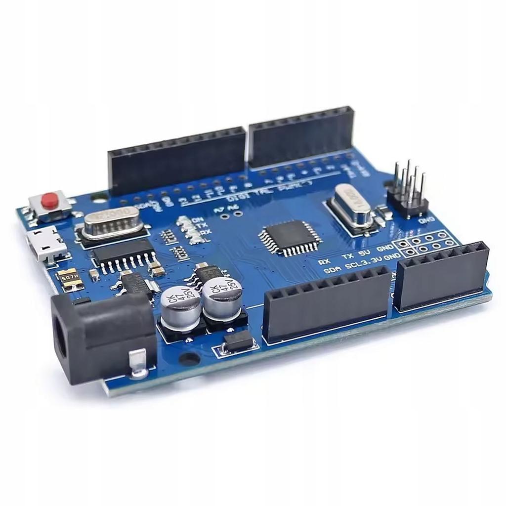 Rosfix Moduł ACS A1 ATMEGA328 AVR Micro USB – Kompatybilny z Arduino UNO R3 | Napięcie Zasilania 7-12V | Wbudowany Bootloader i Listwa Goldpin