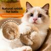 Cat Toy Rabbit Fur Ball Rabbit Fur Cat Toy Bat with Pleasant Scent Enrichment for Pets, Allowing Cats To Sniff Quietly.