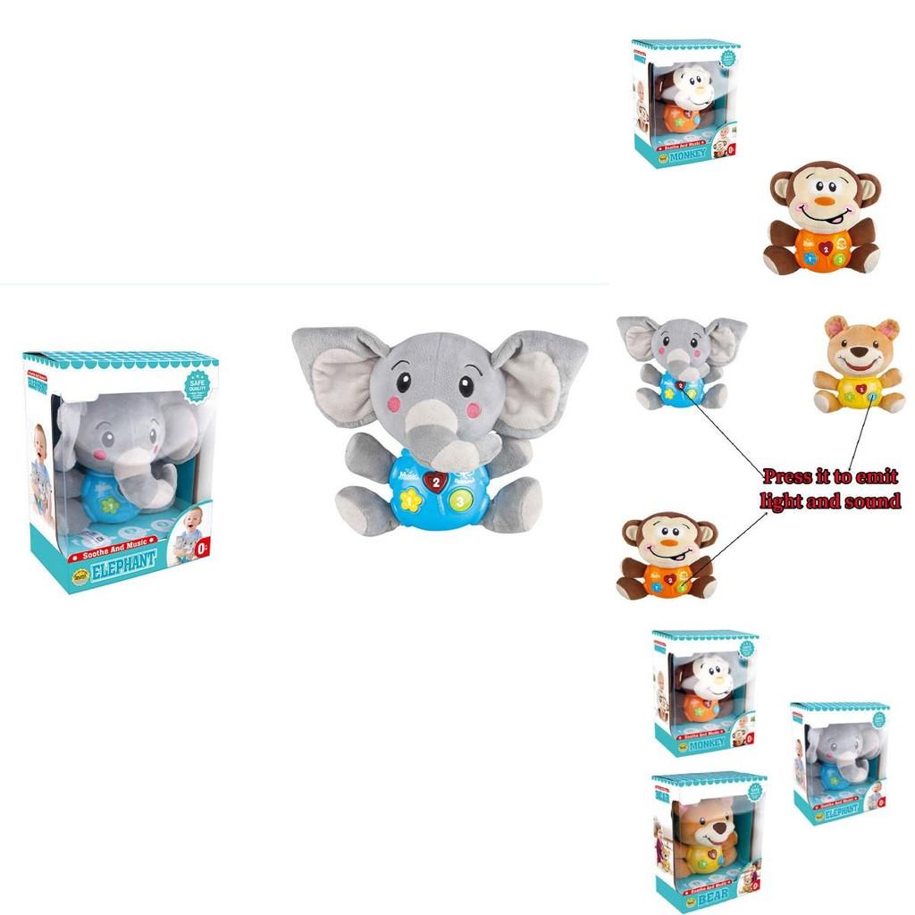 Plush Elephant Music Toy For Soothing Baby's Senses And Stimulating Growth And Development