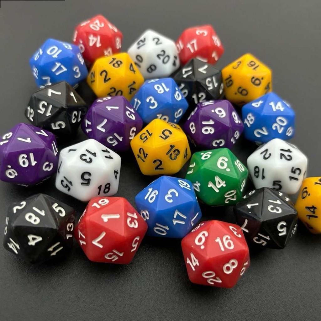 10PCS Acrylic D20 Polyhedral Dice Math Teaching Supplies Learning Resources Toys Party Favors for Kids Boys Girls