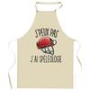 Tablier de cuisine - Spéléologie 'J'peux pas' - Impression bretonne - Coton résistant - Imprimé en France