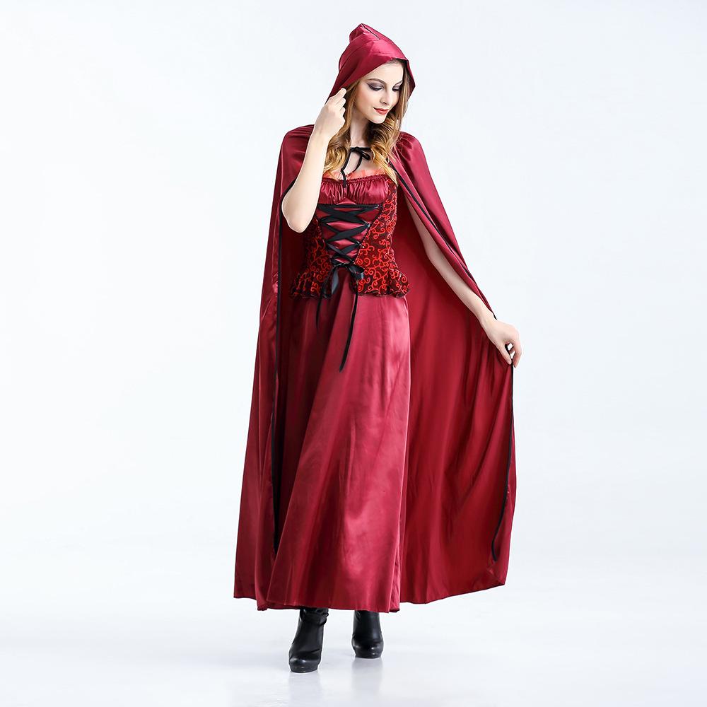 Halloween fairy tale princess dress Little Red Riding Hood vampire dress queen witch dress witch performance costume