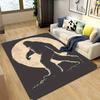Crystal Velvet Rug Crystal Velvet Sasquatch Full Moon Carpet Rug | Non-Slip Floor Mat for Bedrooms, Porches, Ind