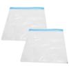 2Pcs Vacuum Storage Bag Space Saving Compressed Sealed Travel Bag with 3.5cm Thread Air