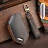 5/6/7/8 Bottons Genuine Leather Auto Key Fob Cover Case Key Ring Fit For Kia Carens Picanto Gt Line Carnival K8 Rio Telluride Auto Accessories