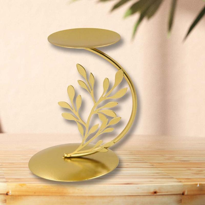 62KD Elegant Metal Rotating Stand Candlestick for Dinner Centerpieces Decors