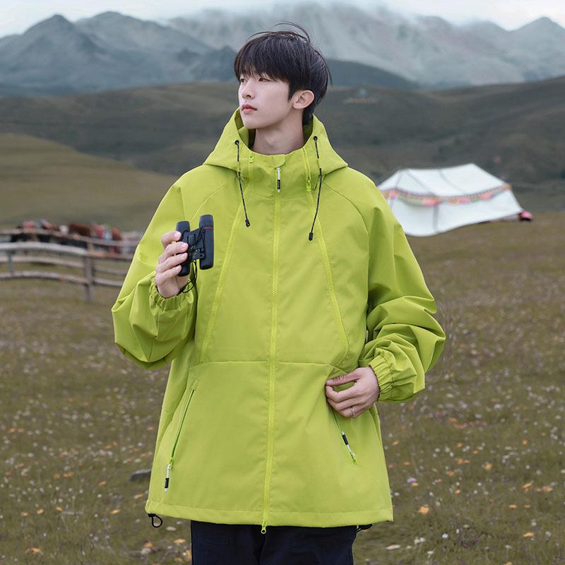 Chaqueta para hombre y mujer, para primavera, estilo pareja, chaqueta softshell, para hombre, impermeable, cortavientos, deportes de ocio, desmontable