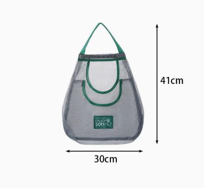 

Large double-layer hanging bag for storing , vegetables, scallions, , and garlic. One Size
