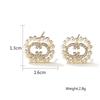 ZAKOL Geometric Hollow 8 Shaped Imitation Zircon CZ Earrings Temperament Buling Zircon Party Zircon Accessories