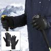 Luvas de Ciclismo de Inverno 3M Para Homens Mulheres Luva de Ciclismo Quente de Lã Para Andar de Bicicleta Luvas Impermeáveis com Touchscreen Acessórios