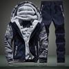 Tuta Sportiva da Uomo Calda in Ecopelliccia Felpa con Cappuccio Sportiva Cappotto Felpe con Cappuccio