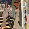 Spaghetti Maxi Dresse Strap Hollow Out Bodycon Dress Backless Cut Out Wrap Dress