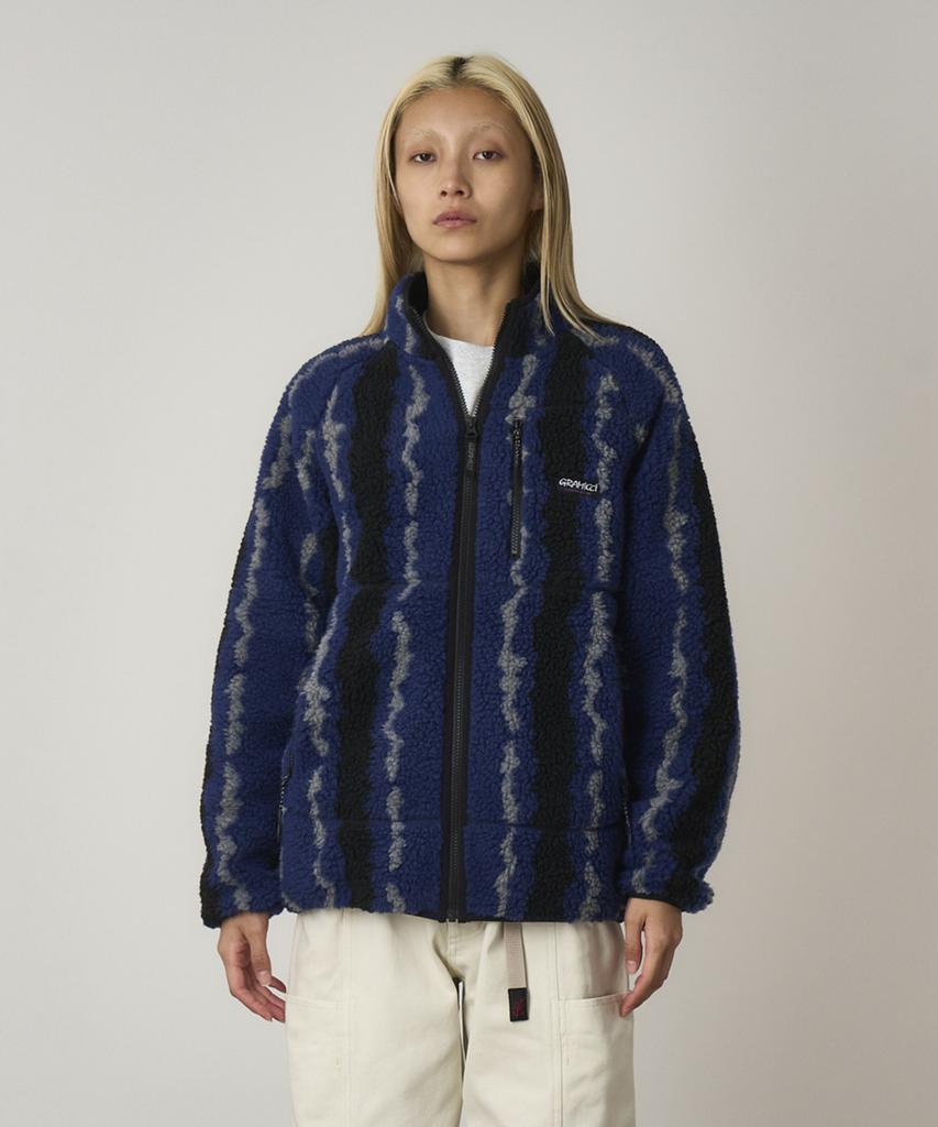 Gramicci Ripple Sherpa Jacket Navy Ripple